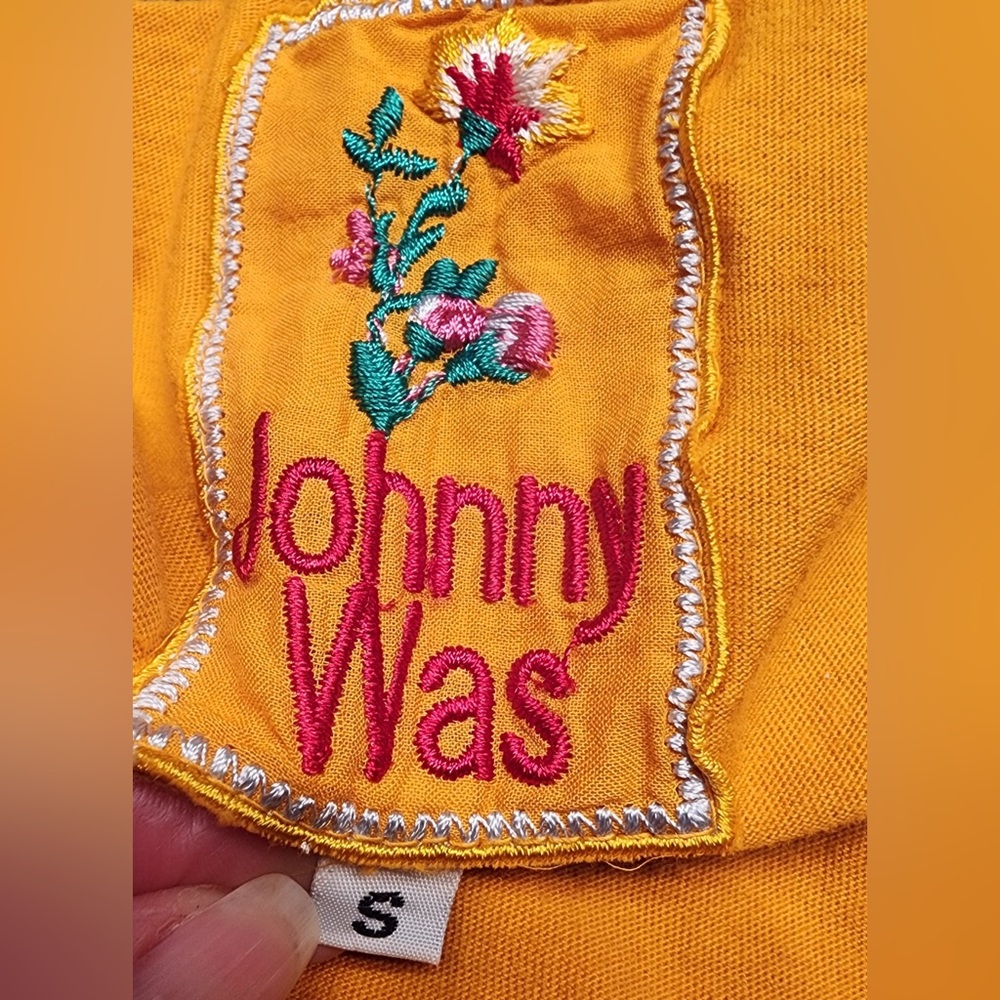 Johnny Was Women’s Orange Cotton Tank Top Size Small - Picture 6 of 8